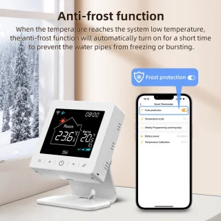 Slimme Thermostaat RF Wit 3amp USB-C & AAA Voeding
