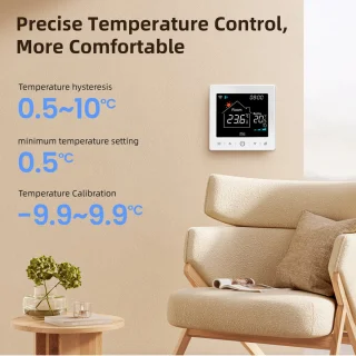 Slimme Thermostaat RF Wit 3amp USB-C & AAA Voeding