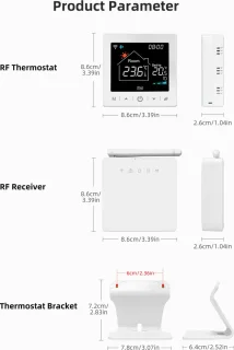 Slimme Thermostaat RF Wit 3amp USB-C & AAA Voeding
