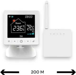 Slimme Thermostaat RF Wit 3amp USB-C & AAA Voeding