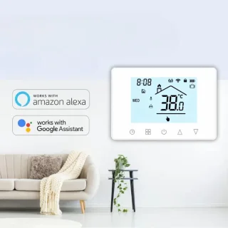 Slimme Thermostaat Touchscreen Wit - Draadloos met RF Ontvanger