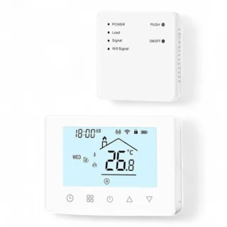 Slimme Thermostaat Touchscreen Wit - Draadloos met RF Ontvanger