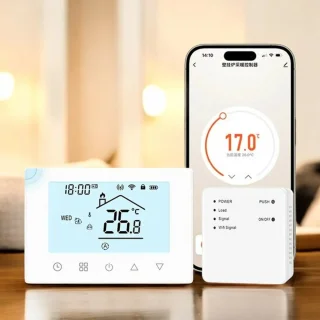 Slimme Thermostaat Touchscreen Wit - Draadloos met RF Ontvanger