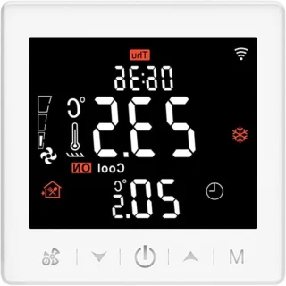 Slimme thermostaat - verwarming regelaar - 35 inch lcd - wit