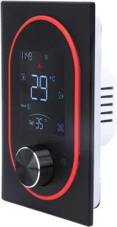 Slimme thermostaat - verwarmingsthermostaat temperatuurregelaar - 130 x 88 x 383 mm - zwart