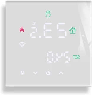 Slimme thermostaat vloerverwarming regelaar wit