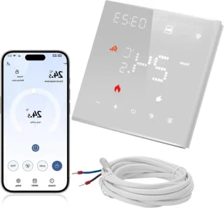 Slimme thermostaat vloerverwarming wit