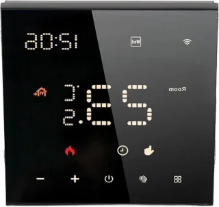 Slimme thermostaat vloerverwarming zwart
