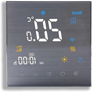 Slimme thermostaat voor verwarming en airco 86 mm geborsteld