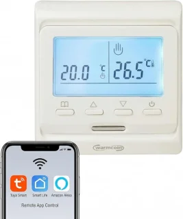 Slimme thermostaat voor vloerverwarming 16A wit