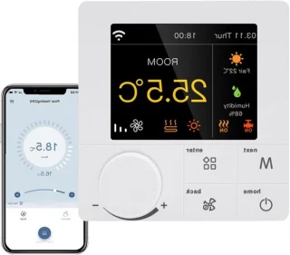 Slimme thermostaat - wifi regelaar - 8,6 cm - zwart
