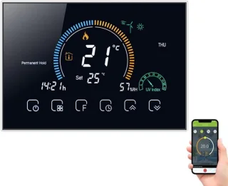 Slimme thermostaat - wifi regelaar - zilver