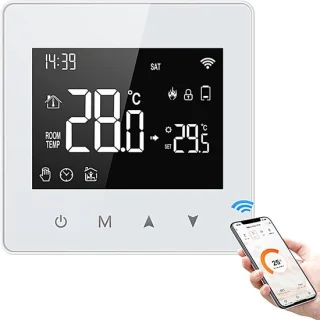 Slimme thermostaat wifi regelaar zwart