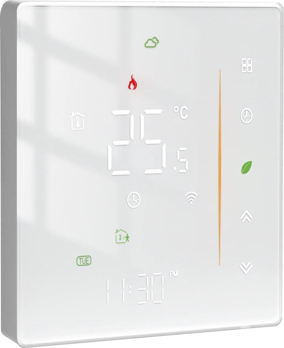 De Slimme Thermostaat WiFi Touchscreen Wit in één oogopslag