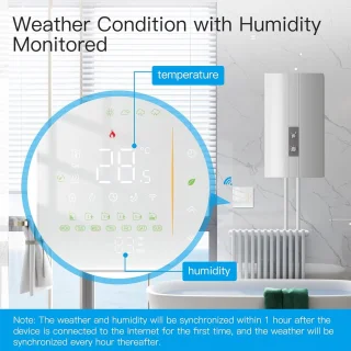 Slimme Thermostaat WiFi Touchscreen Wit