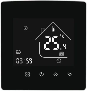 Slimme thermostaat wifi zwart