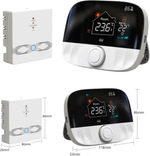 Slimme Thermostaat Wit Met Draaiknop 3amp