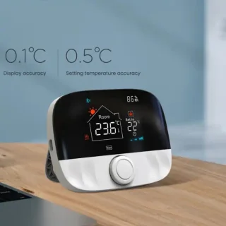 Slimme Thermostaat Wit Met Draaiknop 3amp