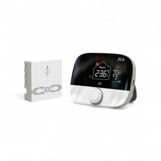 Slimme Thermostaat Wit Met Draaiknop 3amp