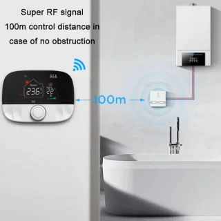 Slimme Thermostaat Wit Met Draaiknop 3amp