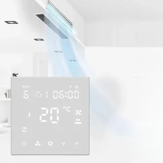 Slimme Thermostaat Wit Vierkant 3amp 4-Draads 90-240v