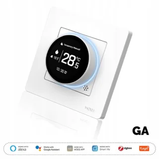 Slimme thermostaat Zigbee 5A voor vloerverwarming - wit
