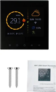 Slimme thermostaat zwart