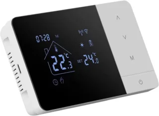 Slimme thermostaat zwart wit