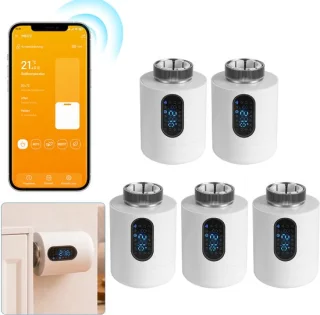 Slimme thermostaatkraan voor radiator – wit – 5-pack