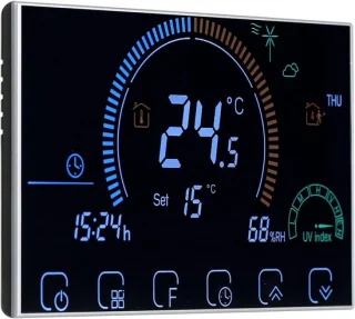 Slimme verwarmingsthermostaat - zwart