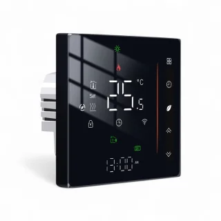 Slimme Wifi Inbouw Thermostaat Zwart 3A 4-Draads