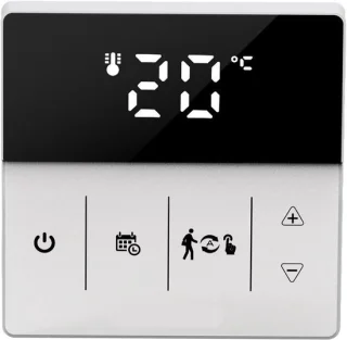Slimme WIFI Thermostaat - App Gestuurd - Comfort Thuis - Spraakbediening - 90-240V - Zwart Wit