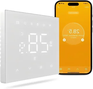 Slimme wifi thermostaat - chronothermostaat vloerverwarming - wit