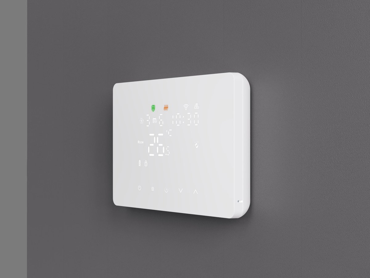 De Slimme Wifi Thermostaat C.V. Waterverwarming Zwart 3amp 4-Draads in één oogopslag