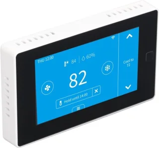 Slimme wifi-thermostaat met touchscreen, 43 inch, wit