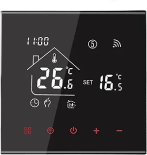 Slimme wifi-thermostaat, programmeerbaar, wit/zwart