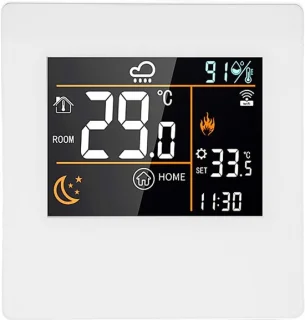 Slimme wifi-thermostaat, programmeerbare regelaar, wit