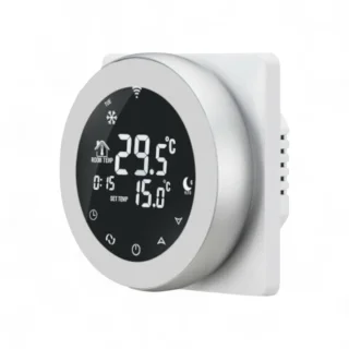 Slimme Wifi Thermostaat Rond Zwart 4-Draads 3amp 90-240v