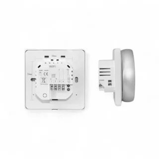 Slimme Wifi Thermostaat Rond Zwart 4-Draads 3amp 90-240v