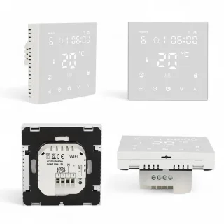 Slimme Wifi Thermostaat Vierkant Wit 16A 4-Draads 90-240V