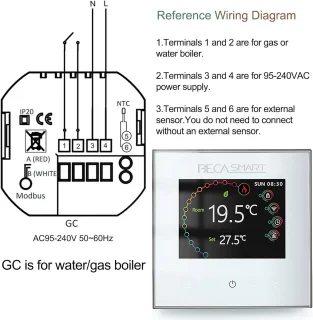 Slimme WiFi-thermostaat voor gas- en waterverwarming