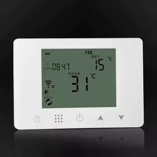 Slimme Wifi Thermostaat Zwart 3amp 4-Draads 90-240v