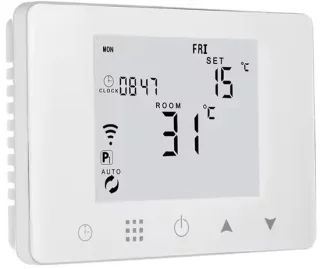 Slimme Wifi Thermostaat Zwart 3amp 4-Draads 90-240v