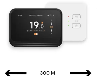 Slimme Wifi Thermostaat Zwart 3amp 4-Draads