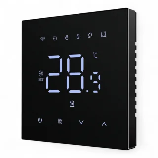 Slimme Wifi Thermostaat Zwart 3amp 4-Draads