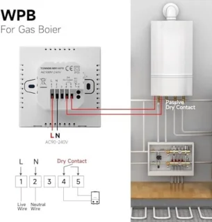 Slimme Wifi Thermostaat Zwart - Tuya, Alexa & Google Compatible
