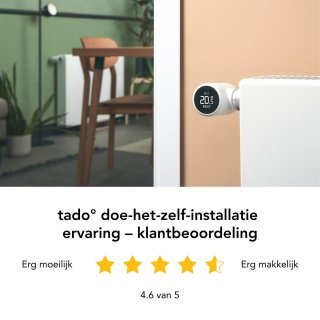 tado° Slimme Radiatorknop X - 4 Stuks - Zwart/Wit