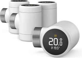 tado° Slimme Radiatorknop X - 4 Stuks - Zwart/Wit
