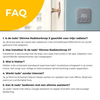 tado° Slimme Radiatorknop X - 4 Stuks - Zwart/Wit