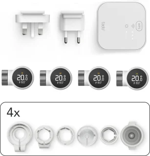 tado° Slimme Radiatorknop X Starterkit Zwart/Wit